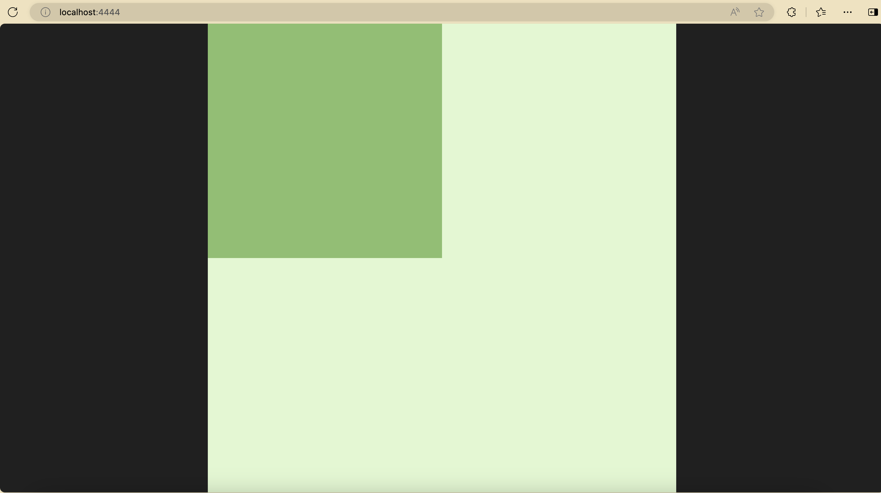 a green box appear on the top left corner of the canvas